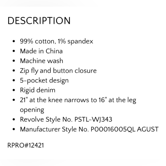 Pistola Eli High Rise Barrel Leg Jeans Women’s Size 30 Augustus Blue Rigid - Picture 4 of 10